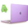 UESWILL, custodia rigida opaca per MacBook, morbida al tatto, include panno in microfibra, Purple, 2016 Macbook Pro 15 (Touch Bar)