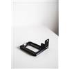 Generisch Supporto per montaggio su rack 1U per Raspberry Pi 4 & 5 - 19/10 pollici - Adattatore per rack stampa 3D (nero)