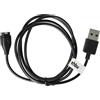 vhbw cavo di ricarica USB compatibile con Garmin Vivomove Sport/3/3S, Tactix7/Delta, Swim 2 smartwatch tracker - Stazione di ricarica, nero, 100 cm