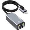 NCGGY Adattatore da Lightn1ing a Ethernet,100Mbps RJ45 con porta di ricarica,compatibile con i-Phone/i-Pad/i-Pod