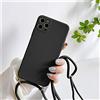 Rokmym Cover per iPhone 14 Plus con cordoncino di collare, custodia per iPhone 14 Plus TPU Silicone Bumper Cover [cordino regolabile lunghezza catena] custodia per iPhone 14 Plus