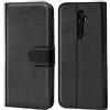 Verco Cover a Libro per OPPO Reno 2 Z, Porta Carte, Magnetica, Nero | Custodia Portafoglio, Slot per Carte, Chiusura Magnetica, Funzione Supporto, Interno in Silicone Elastico, Esterno in PU