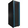 EXTRALINK Armadio di rete da 19 pullici 37 U 600x800 pannelli laterali rimovibili autoassemblati Armadio rack 19 pollici per UPS Switch vetro temperato nero Armadio rack per server