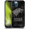 Head Case Designs Licenza Ufficiale HBO Game of Thrones Stark Sigilli Scuri Custodia Cover Dura per Parte Posteriore Compatibile con Apple iPhone 12 / iPhone 12 PRO