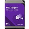WD Purple 8TB per Videosorveglianza, Hard Disk interno da 3.5", Tecnologia AllFrame, 180BT/anno, Cache da 256 MB, Garanzia 3 anni