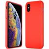 Verco Cover compatibile Apple iPhone X Custodia, Silicone Liquido Gel Morbida per Apple iPhone X/XS Case 5,8 Pollici, Rosso