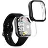 kwmobile Set 2x Custodia Smartwatch Compatibile con Xiaomi Redmi Watch 6 Cover - Case Silicone Protezione Orologio Fitness trasparente/nero
