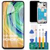 SRJTEK Schermo LCD per Huawei Honor X7A 2023 per Honor X7A Sostituzione dello schermo RKY-LX1 RKY-LX2 RKY-LX3 Touch Digitizer Assembly Kit di riparazione (nero, con telaio)