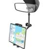 Kolasels Supporto per specchietto retrovisore per auto, per iPad, con braccio in metallo a 360°, per tablet iPad Pro Air Mini, Galaxy Tabs, iPhone, tablet da 4 a 12,9