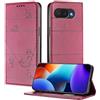 XINYEXIN Custodia per Google Pixel 10a, Cover a Libro in Pelle PU con Blocco RFID, Slot per Carte, Supporto, Protezione Completa Antiurto - Rosso