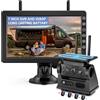 VASTEND Solare Telecamera Retromarcia Wireless 7 Pollici 1080P Monitor, Magnetica Telecamera Retromarcia Ricaricabile 10000mAh Batteria, Visione Notturna, per Camion, Auto, Roulotte(VS-7B)