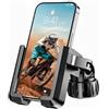 KOHRIUK Porta Cellulare Moto [1S Blocco/Sblocco] Porta Telefono Moto 360° Girevole Supporto Telefono Moto Antivibrazione Porta Cellulare Bici per 4,7-7 Smartphone Per Moto Monopattino Elettrico e Bici