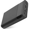 Uxsiya Power Bank, 4 x , caricabatterie per panchina, installazione fai da te, universale, piccolo materiale ABS, senza sudore, per la ricarica di telefoni cellulari (nero)
