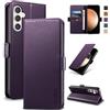 Yunubeyii Cover Libro per Samsung Galaxy S23 FE - [Blocco RFID] Luxury PU Leather Portafoglio Card Holder Magnetic Phone Custodia con Kickstand, Cover Protettiva Antiurto, Viola