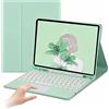 ZKAIAI Custodia per tastiera per iPad9/iPad8/iPad7-10,2 pollici-Touchpad tastiera staccabile con portamatite - Smart Cover per tastiera Bluetooth senza fili per tablet iPad9a/ottava/settima generazione