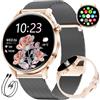 LIGE Smartwatch Donna, Display AMOLED 1,32 Ultra-sottile, Chiamate Bluetooth, IP68 Impermeabile, 116 Modalità Sport, Monitoraggio del Ciclo/Frequenza Cardiaca e Sonno, 2 Cinturini e 2 Cavi Inclusi，FV23-G