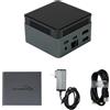 youyeetoo BY53 Mini PC, Intel N150 CPU - fino a 3,6 GHz, 12 GB LPDDR5 4800 MHz RAM, 0 GB - 512 GB M.2 NVME SSD, Mini PC da gioco, con USB-C DP, HDMI 2.0 4K, per Office/HTPC (BY53 (12 GB + 128 GB PCIE
