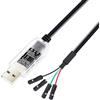 DTECH Adattatore USB a TTL 3.3V 4 Pin Prolific Chip LED Indicators PL2303 IC Serial Converter 6ft Output 3.3 Volt for Windows 11 10 8 7 XP MAC Linux Easy Debug Programming (1.0M)