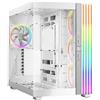 be quiet! Light Base 900 FX White PC Case, vista panoramica mozzafiato, show case, design Dual Chamber, striscia LED ARGB massiccia, 4 Light Wings PWM White, invertita e orizzontale