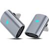 LUIRSAY 2 pezzi adattatore USB C angolare 90 gradi - 40 Gbps trasferimento dati, 240 W Power Delivery, USB C maschio a femmina verticale per i-Phone 15/16, tablet, laptop e altri dispositivi di tipo C