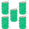 vhbw 5x NiMH Batteria a bottone di ricambio 3 pin tipo V80H 80mAh 4,8V compatibile con batterie compatibile con modellismo, luci solari ecc.