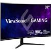 ViewSonic VX3218-PC-MHD - Gaming - monitor LED - curvo - 32- 1920 x 1080 Full HD (1080p) @ 165 Hz - VA - 300 cd/m² - 4000:1-1 ms - 2xHDMI, DisplayPort - Speakers