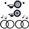 IPNOSIS Kit 6 Casse ALPINE SXE-1750S + SXE-1725S per VW Golf IV da 165mm con 2 Supporti Anteriori, 2 Posteriori e 4 Connettori