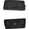 mt key 02HFI-01VAR Set di pulsanti per auto 2X pulsanti in gomma compatibili con 1 pulsante per radio FIAT nero