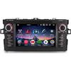 Erisin 7 pollici 8-Core 4GB+64GB Android 16 Autoradio Bluetooth GPS Navigator per Toyota Auris 2007-2012 Supporto CarPlay senza fili Android Auto DSP WiFi 4G DAB+ RDS FM CD Player USB Schermo tattile