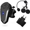 vFound BT-S3 1000m Cuffie per casco interfono Cuffie Sistemi di comunicazione in tempo reale Vivavoce Radio FM Impermeabile Interfono Bluetooth per 2 o 3 Riders(1 Pezzo)