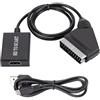 DAGIJIRD HDMI al convertitore SCART 1080P 60HZ HD Video Converter Supporta PAL/NTSC per monitor TV