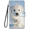 Adolasx Cover Compatibile per Samsung Galaxy A53 5G Pelle Silicone Portafoglio Magnetica con Disegni Motivo Animale Flip Custodia Antiurto Resistente Libro Case - Cane