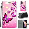 LeviDo-EU LeviDo Cover Compatibile per Xiaomi Redmi Note 11 PRO 4G 5G Silicone Libro Motivo PU Pelle Magnetica Flip Portafoglio con Corda Disegni Antiurto Bumper Custodia Resistente Protettiva Case, Farfalla