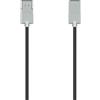 Hama Cavo HDMI™ ad alta velocità ultra slim, 4K, spina maschio - spina maschio, Ethernet, metallo, 1 m, garanzia 10 anni, nero e grigio