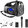 Vonyx Portable speaker - Vonyx ST016 draagbare speaker met Bluetooth, mp3 speler en 2 draadloze microfoons - 130W