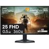 Alienware 25 Monitor da gioco AW2523HF 24.5 IPS LED Full HD (1920 × 1080) Display 360Hz - AMD FreeSync - VESA - Monitor (USB, HDMI) Regolazione altezza/inclinazione/orientabilità/rotazione - Lato