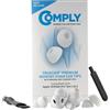 Comply TrueGrip Gommini auricolari memory foam per Apple AirPods Pro 1 e 2, comodità migliorata, vestibilità sicura, isolamento acustico superiore, strumento rimozione e pulizia, bianco, M, 3 paia