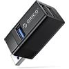 ORICO Mini USB Hub 3 Ports, Portable USB Splitter con 1 USB 3.0 und 2 USB 2.0, High Speed Adapter per Laptop MacBook Desktop Unità flash Stampante Tastiera Mouse