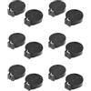 Eoslcusmvl 12 Pezzi CR2450 Portabatteria per Batterie A 2 Pin Nero