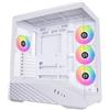 Lian Li - Case per computer modello mid tower V100 - Bianco, supporto ATX, pannello frontale a rete, vetro temperato, USB-C, pannello laterale senza utensili