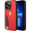 CG MOBILE Ferrari - Custodia per iPhone 14 Pro, con grande logo SF nero, protezione in pelle PU, resistente e antigraffio, facile da applicare e assorbire gli urti