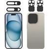 EYSOFT Cover per la privacy compatibile con 15 Pro/iPhone 15 Pro Max con copertura per fotocamera frontale, protegge la privacy e la sicurezza ma non influisce sul riconoscimento facciale (confezione