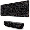 Surwin Tappetino per il Mouse, Stampa HD Tappetini Mouse Gaming Tappetino Mouse da Tavolo Soft Confortevole Tappeti Mouse Base in Gomma Antiscivolo Mousepad Durevole (300x700mm,Nero 1)