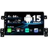 Generic SXAUTO Android 12 IPS Autoradio Per Suzuki Grand Vitara (2005-2015) - 4G+64G - Senza fili Carplay & Android Auto - LED Camera + MIC - DSP DAB Fast-boot Volante 360-Camera AHD 4G WIFI -2 Din 9 Pollici