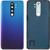 Senza Marchio Generico Copri Batteria + 1 biadesivo +1 lente compatibile per XIAOMI REDMI NOTE 8 PRO (6.53) M1906G7I M1906G7G Vetro Posteriore Back Cover Retro Scocca adesivo + lente con cornice (Blu)
