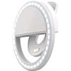 Veesper Selfie Phone Ring Light per telefono, luce del telefono a LED con supporto per luce portatile regolabile per fotografia per laptop per cellulare bianco