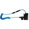 KONDOR BLUE | D-Tap a DMW-BLK22 - Cavo fittizio a spirale per Lumix S1RII/GH7/S5IIX/GH5/GH6, ultra resistente, in nylon intrecciato con connettori rinforzati, blu