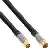 InLine 24571 Cavo Antenna, Copertura 4X, 110 Db, 0.5M Nero