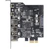 Plyisty Scheda PCIe A USB 3.2 Gen 2, Larghezza di Banda 20 Gbps, 3 Porte USB Tipo A e 2 Porte USB Tipo C, Scheda di Espansione PCI Express per PC Linux OS X