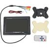 Lecreatekit Monitor per auto, 7 pollici per camion veicoli TFT LCD display a colori risoluzione 800x600 doppi ingressi AV telecamera posteriore interruttore automatico 12 V/24 V nero